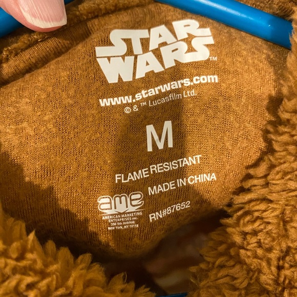 Chewbacca Star Wars Kids Wookie of the Year Hooded Costume Pajama Sleeper - Picture 6 of 6